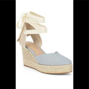 NEW Size 9 Antonio Melani Wedge Sandals Blue